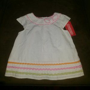 New Gymboree Ric Rac White Dress 12-18 month